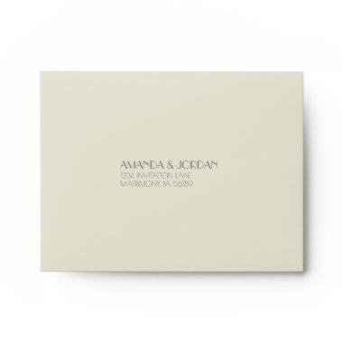 Autumn Boho Deco | Cream Wedding RSVP Envelope
