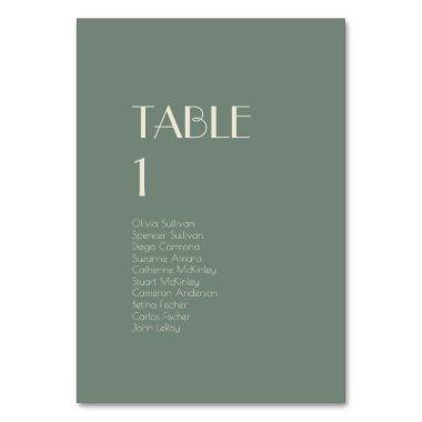 Autumn Boho Deco | Sage Green Table Number Guests