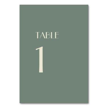 Autumn Boho Deco | Sage Green Table Numbers Sign