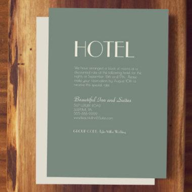 Autumn Boho Deco | Sage Green Wedding Hotel Enclosure Invitations