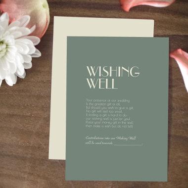 Autumn Boho Deco | Sage Green Wedding Wishing Well Enclosure Invitations