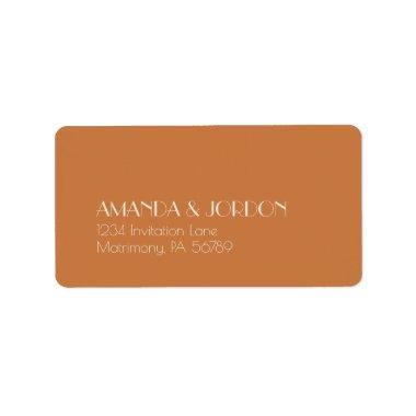 Autumn Boho Deco | Terracotta RSVP Address Label
