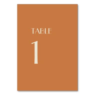 Autumn Boho Deco | Terracotta Table Numbers Sign