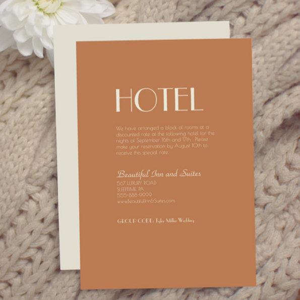 Autumn Boho Deco Terracotta Wedding Accommodation Enclosure