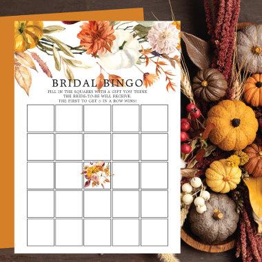 Autumn Bridal Shower Bingo Game Invitations