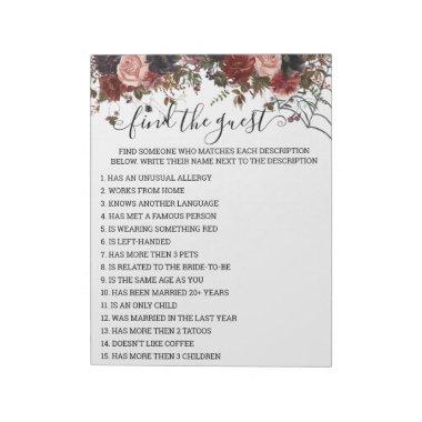 Autumn  Halloween Game Floral Notepad