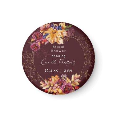 Autumn Burgundy Moody Watercolor  Magnet