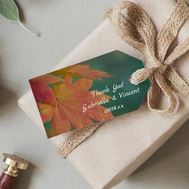 Autumn Colors Wedding Thank You Favor Tags