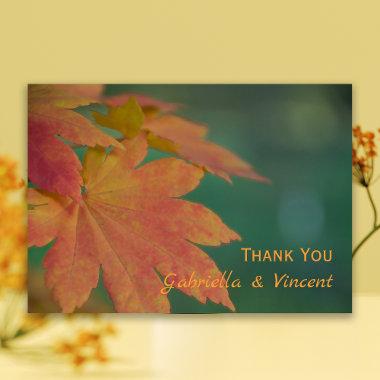 Autumn Colors Wedding Thank You Notes - Flat Invitations