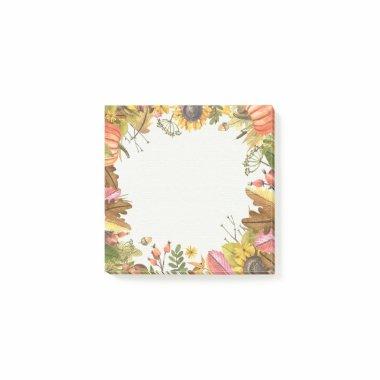 Autumn Fall Maple Leaves Pumpkin Post-it-Note Post Post-it Notes