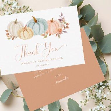 Autumn Floral Boho Pumpkins  Thank You