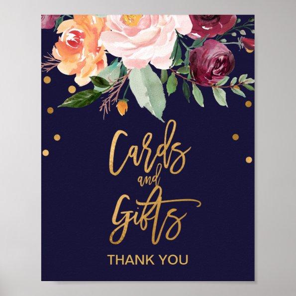 Autumn Floral Invitations and Gifts Sign