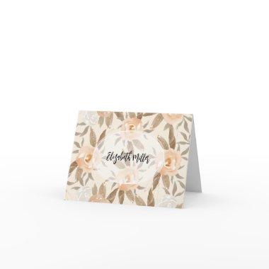 Autumn Floral Note Invitations