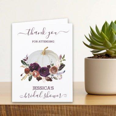 Autumn Floral Pumpkin Boho  Thank You