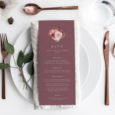 Autumn Floral Teacup Fall  Menu