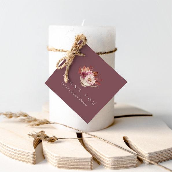 Autumn Floral Teacup Fall  Tea Favor Tags