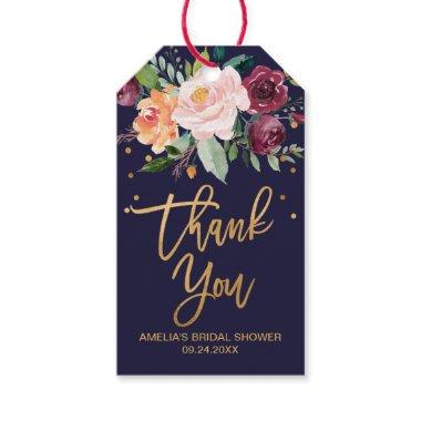 Autumn Floral Thank You Favor Gift Tags