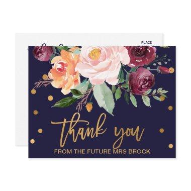 Autumn Floral Thank You PostInvitations