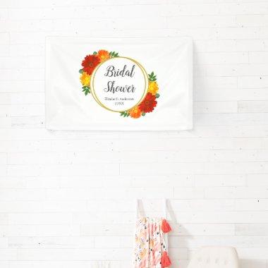 Autumn Florals Bridal Shower Banner