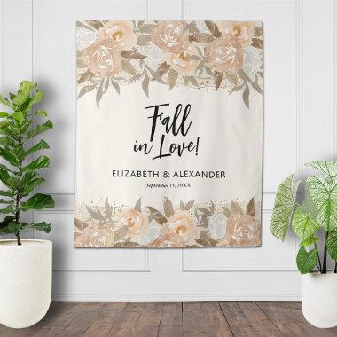 Autumn Flowers Wedding Tapestry