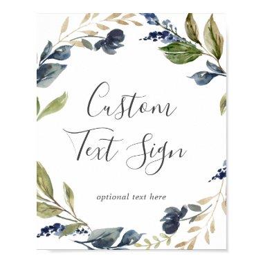 Autumn Greenery Invitations & Gifts Custom Text Sign