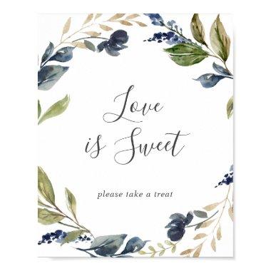 Autumn Greenery Love Is Sweet Wedding Sign