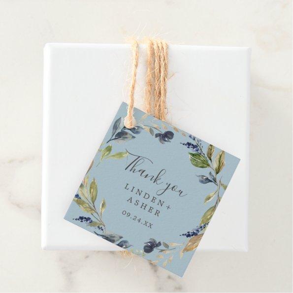 Autumn Greenery | Slate Thank You Favor Tags