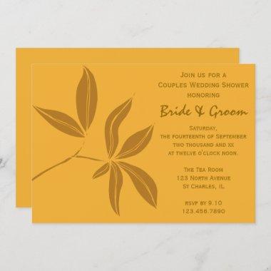 Autumn Leaves Couples Wedding Shower Invitations