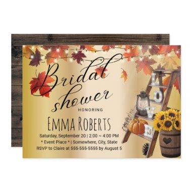 Autumn Leaves Love Ladder Gold