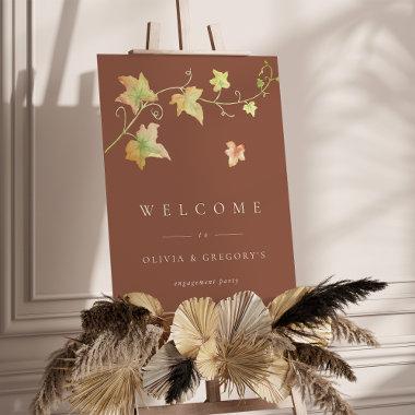 Autumn Leaves Modern Fall Event Welcome Sign