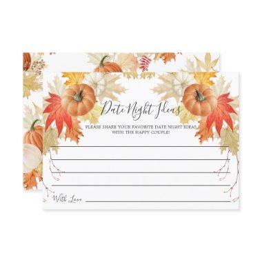 Autumn Leaves Pumpkin Date Night Ideas Invitations