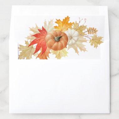 Autumn Leaves Pumpkins  Envelope Liner
