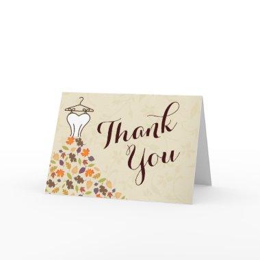 Autumn Leaves Wedding Dress Thank You