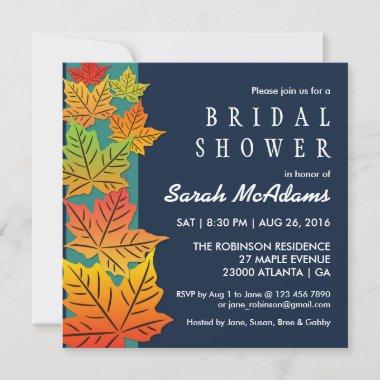 Autumn Maple Leaf Wedding Invitations Bridal Shower