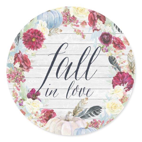 Autumn Pumpkin "Fall in Love" Stickers
