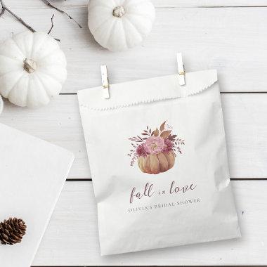 Autumn Pumpkin & Wildflowers Fall Bridal Shower Favor Bag