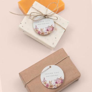 Autumn Pumpkin & Wildflowers Fall  Favor Tags