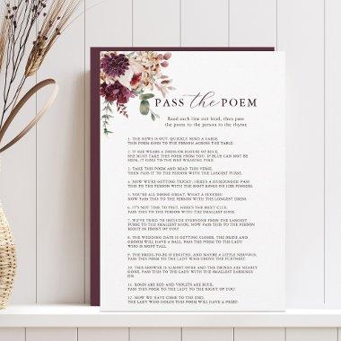 Autumn Romance Pass the Poem Bridal Game