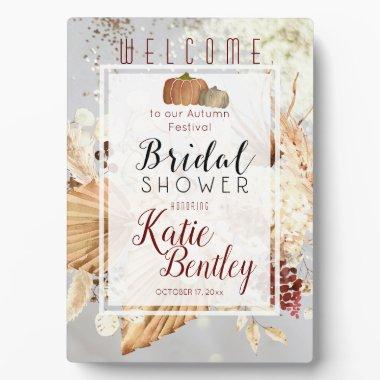 Autumn Rustic Boho Bridal Shower Welcome Plaque