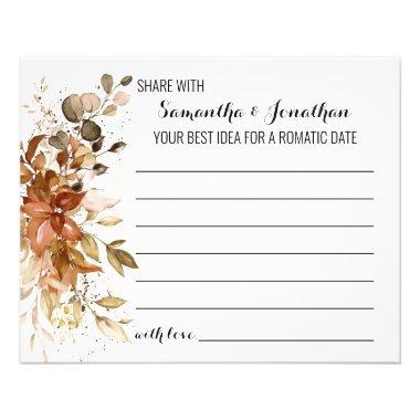 Autumn Share a Date Idea Shower Game Invitations Flyer