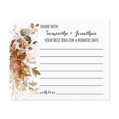 Autumn Share a Date Idea Shower Game  Flyer
