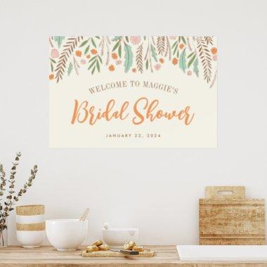 Autumn Sprigs Fall Bridal Shower Sign