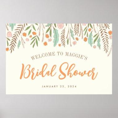 Autumn Sprigs Fall Bridal Shower Welcome Sign