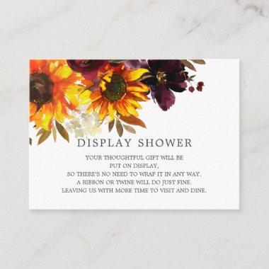 Autumn Sunflower Bouquet Floral Display Shower Enclosure Invitations