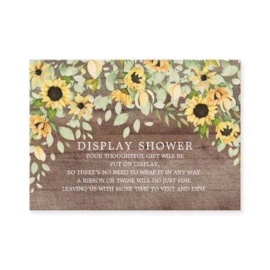 Autumn Sunflower Bridal Shower Display Shower Enclosure Invitations