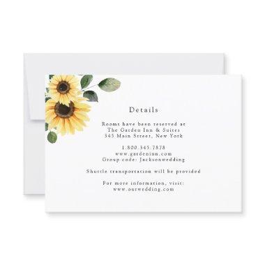 Autumn Sunflower Wedding Details Invitations