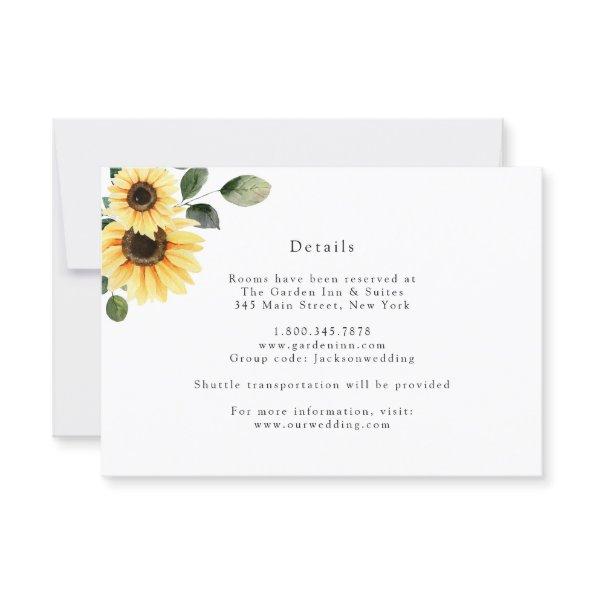 Autumn Sunflower Wedding Details