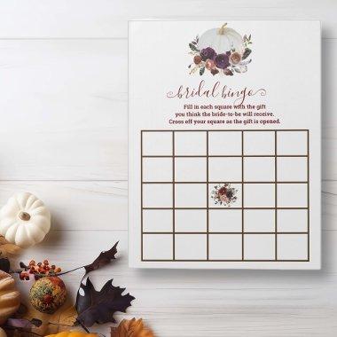 Autumn White Pumpkin Fall in Love Bingo Notepad