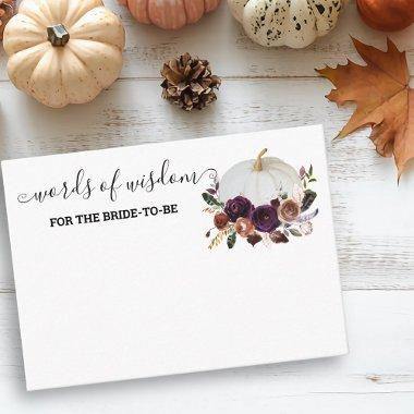 Autumn White Pumpkin Fall in Love Words of Wisdom Enclosure