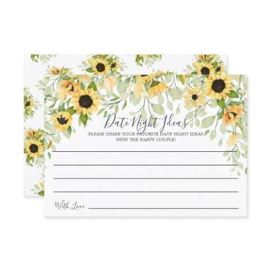 Autumn Yellow Sunflower Date Night Ideas Invitations